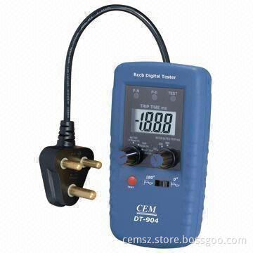Digital RCD Tester with LCD Display and Data Hold Function